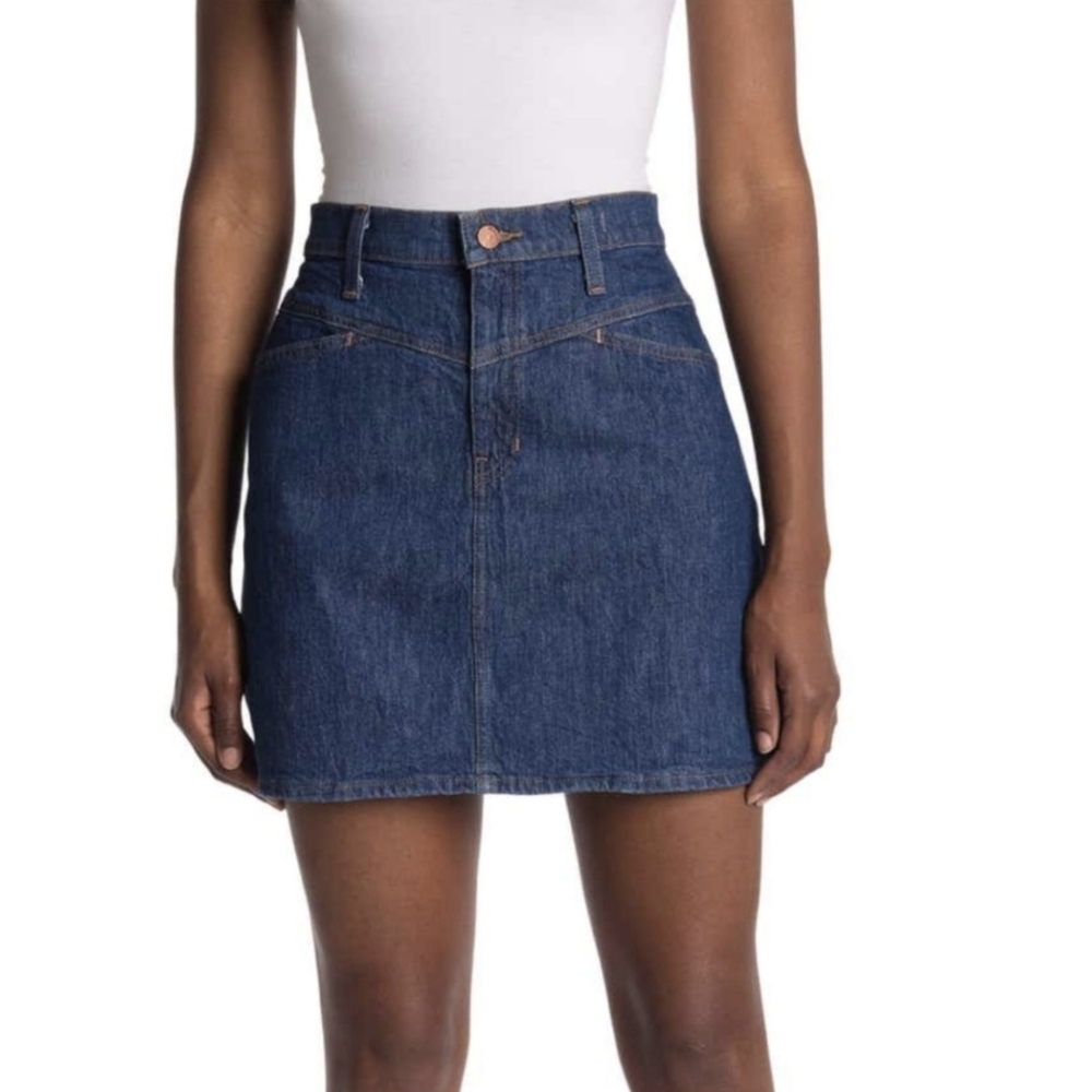Madewell Novelty Yoke A-line Stretch Denim Skirt Women's 24